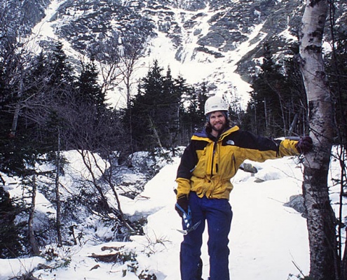 Huntington Ravine ice climbing photo