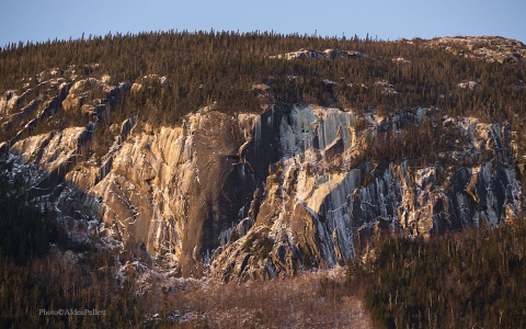 The Mur des Crapaud Wall in Parc National des Grand Jardins in Quebec. Photo by Alden Pellett