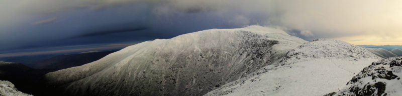 Mount Washington and the Great Gulf in winter. (Photo: Courtney Ley)