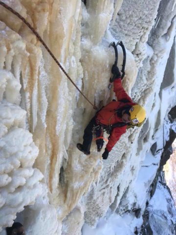 Zac on Omega (WI5+), Cannon Cliff. (Photo: Matthew Ritter)