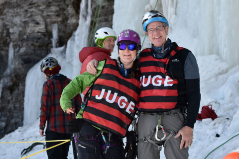 Sarah Bouckoms and Don Dobbs, part of the NEice Pont-Rouge crew served as judges for the day. 