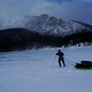 Pam-crossing The South Basin Pond - Baxter State Park